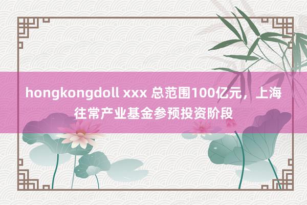 hongkongdoll xxx 总范围100亿元，上海往常产业基金参预投资阶段